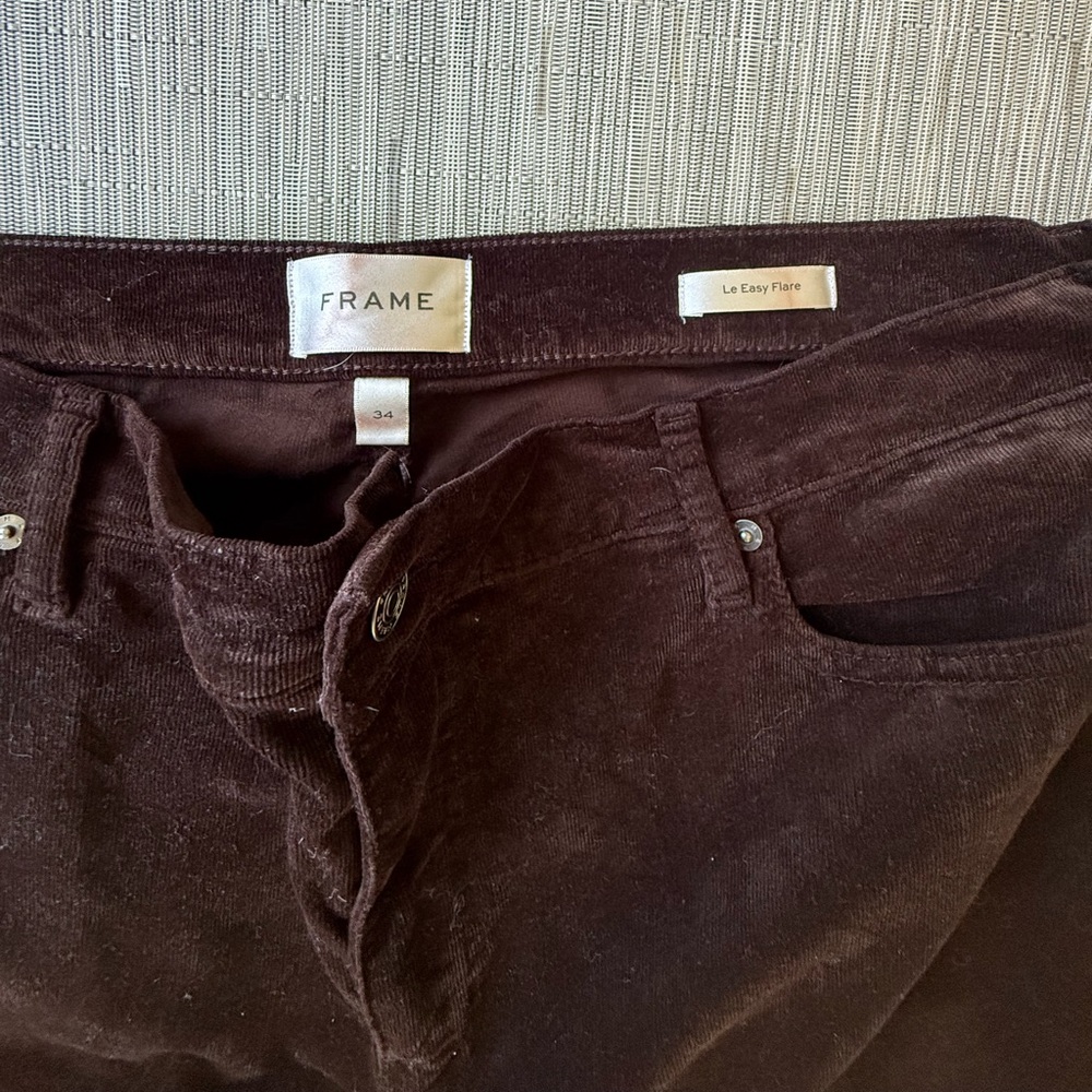 Frame Denim Women’s Brown Corduroy Easy Flare Jeans